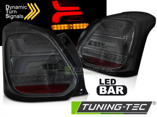 LED Lightbar Rückleuchten für Suzuki Swift V (AZ) Bj. 2017- Smoke dynamischer Blinker