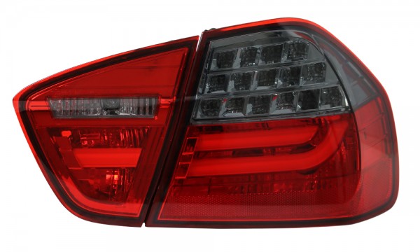 LED Lightbar Rückleuchten für BMW E90 Limo Bj. 05-08 Rot/Smoke