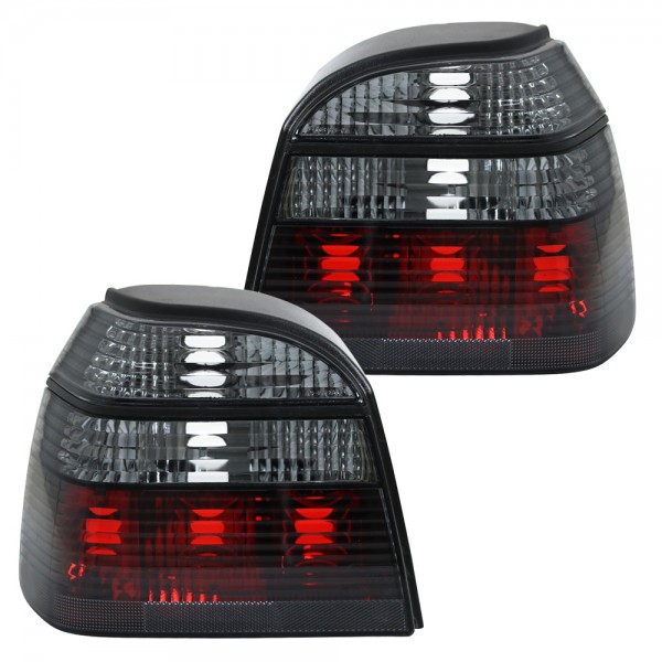 Rückleuchten Klarglas für VW Golf 3 Limo Bj. 91-97 Rot/Schwarz