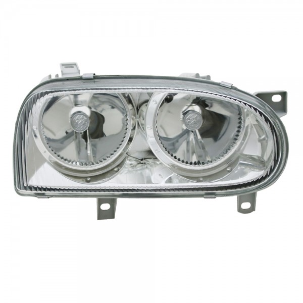 Scheinwerfer Klarglas für VW Golf 3 Bj. 91-97 Chrom