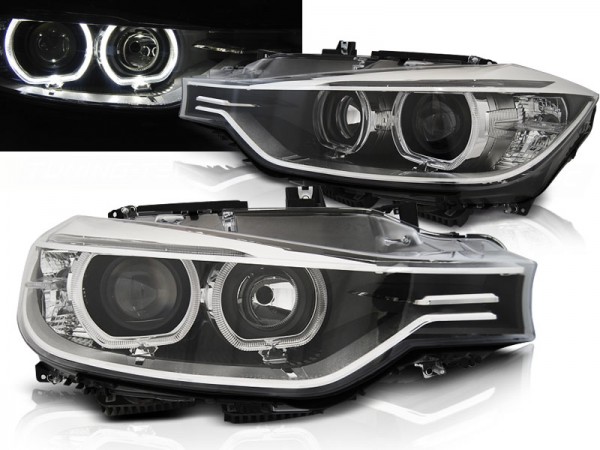 Scheinwerfer DRL LED Tagfahrlicht für BMW 3er F30 F31 Bj. 11-15 Schwarz