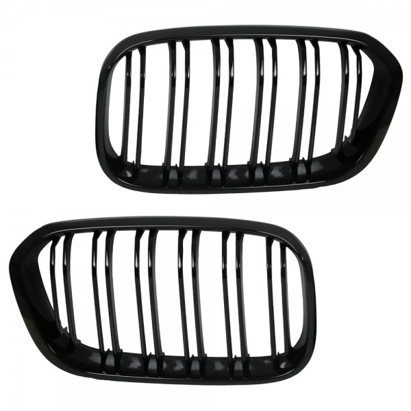Nieren Kühlergrill 1er für BMW F20 F21 LCI Bj. 2015- Doppelsteg Schwarz Klavierlack