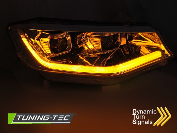 Scheinwerfer DRL LED Tagfahrlicht für VW Caddy V 5 Bj. 2020- Chrom dynamischer Blinker