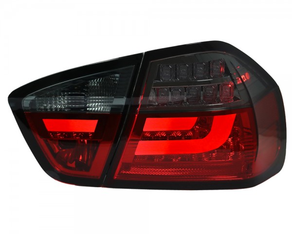 LED Lightbar Rückleuchten für BMW E90 Limo Bj. 05-08 Rot/Smoke