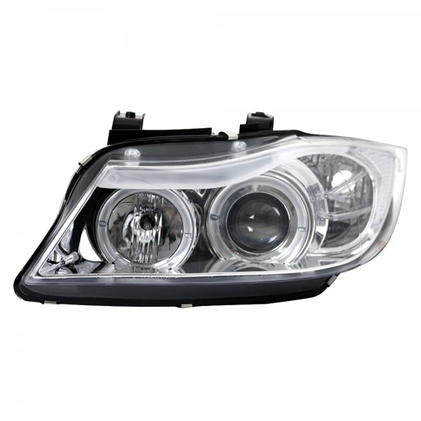Scheinwerfer Angel Eyes für BMW 3er E90 E91 Bj. 05-08 Chrom