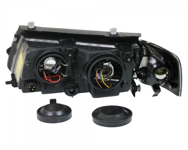 Scheinwerfer Klarglas Projektor für VW Passat 3B Bj. 96-00 Schwarz