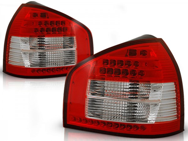 LED Rückleuchten für Audi A3 8L Bj. 96-03 Rot/Chrom