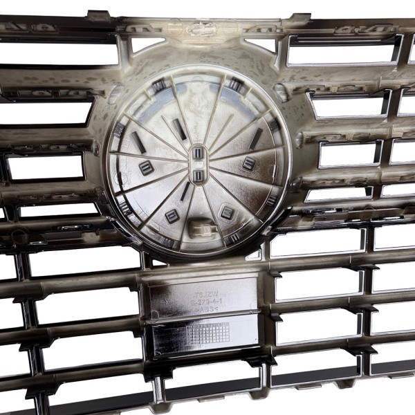 Frontgrill Kühlergrill mit Emblemhalter für VW T6.1 Bj. 19-24 Schwarz Glanz Chrom