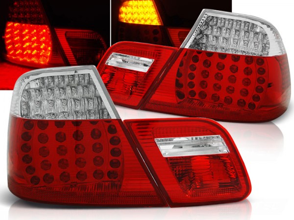LED Rückleuchten für BMW E46 Coupe Bj. 99-03 Rot/Chrom