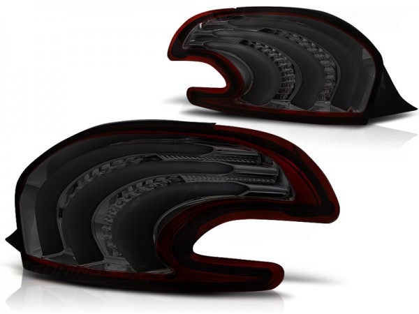 LED Lightbar Rückleuchten für Peugeot 208 Bj. 12-15 Rot/Smoke mit LED Blinker