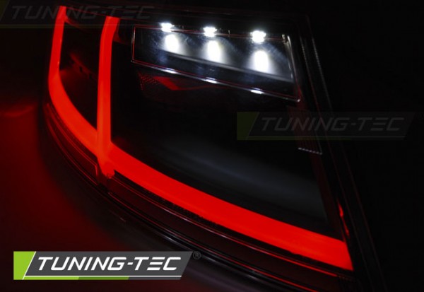 Voll LED Lightbar Rückleuchten für Audi TT 8J Bj. 06-14 Schwarz dynamischer Blinker