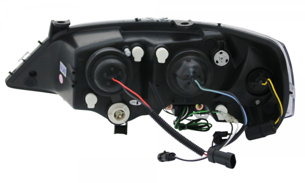 Scheinwerfer LED Tagfahrlicht Optik für Opel Astra G Bj. 98-05 Schwarz