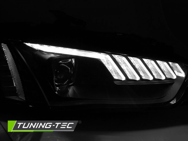 Scheinwerfer DRL LED Tagfahrlicht für Audi A4 B8 8K Bj. 12-15 Schwarz dynamischer Blinker
