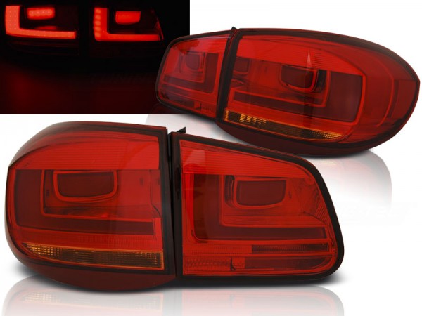 LED Lightbar Rückleuchten für VW Tiguan 5N Bj. 07-11 Rot/Gelb