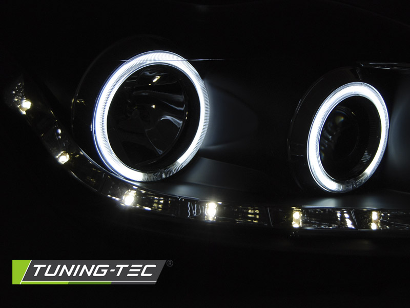 Scheinwerfer CCFL Angel Eyes für Ford Focus 2 Facelift Bj. 08-10 Schwarz