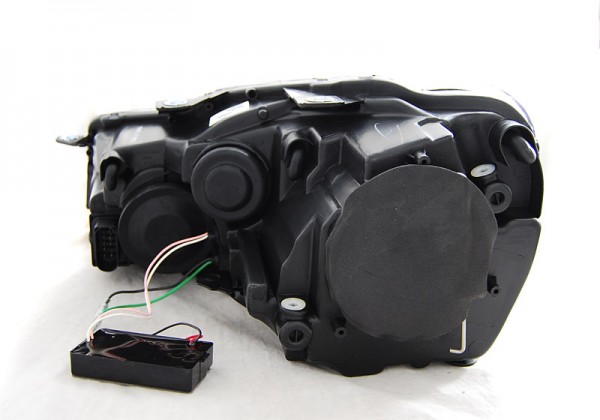 Scheinwerfer DRL LED Tagfahrlicht für VW Golf 6 Bj. 08-13 Schwarz Dual DRL