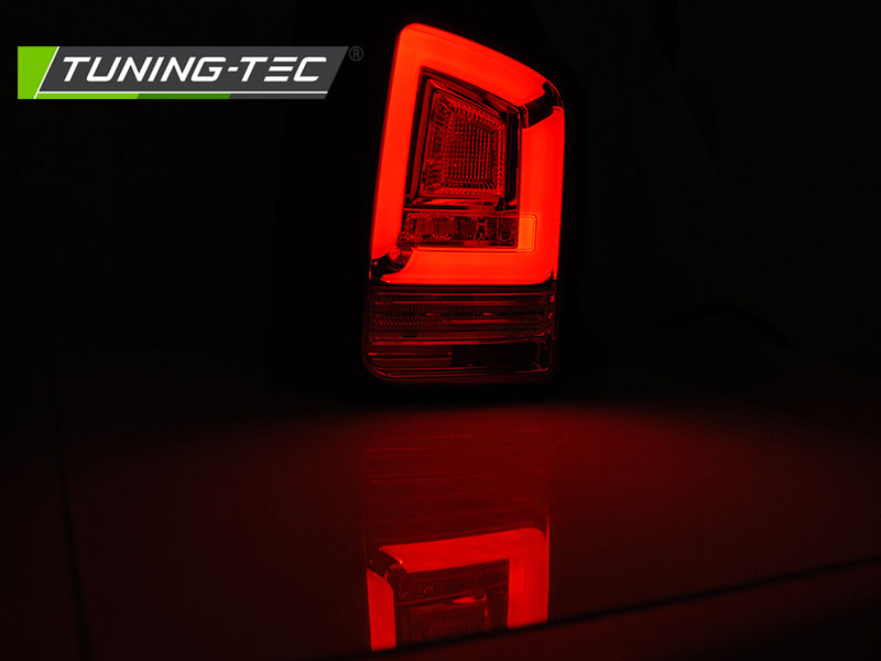 Voll LED Lightbar Rückleuchten für VW T6 Bj. 15-19 Schwarz (Flügeltüren / Halogen)