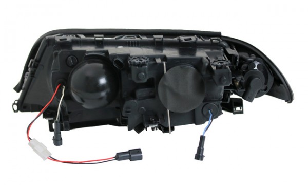 Scheinwerfer LED Angel Eyes für BMW 3er E46 Limo Touring Bj. 98-01 Schwarz