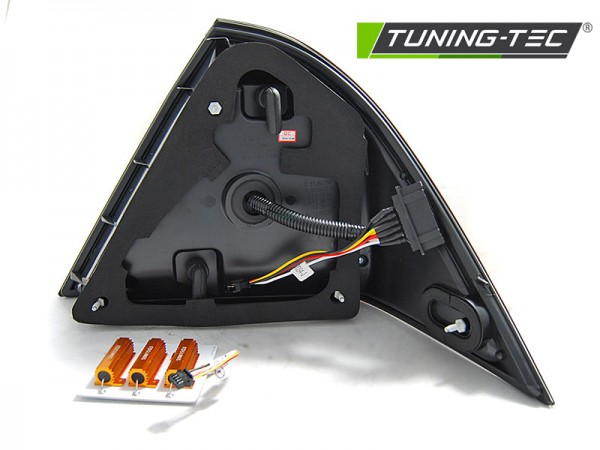 Voll LED Lightbar Rückleuchten für Mercedes C-Klasse W203 Limo Bj. 00-04 Rot/Chrom