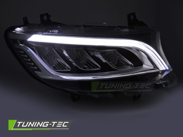 LED Scheinwerfer Tagfahrlicht für Mercedes Sprinter W907 W910 Bj. 18-23 Schwarz / Chrom