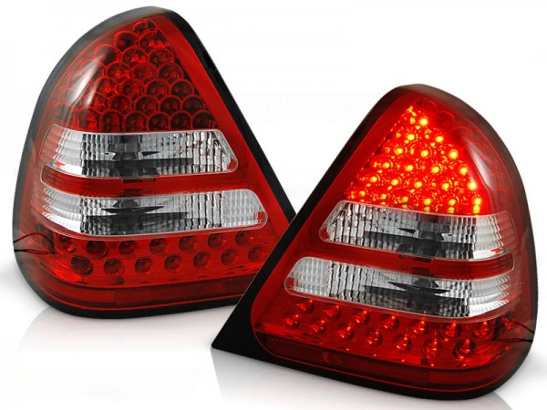 LED Rückleuchten für Mercedes C-Klasse W202 Limo Bj. 93-00 Rot/Chrom