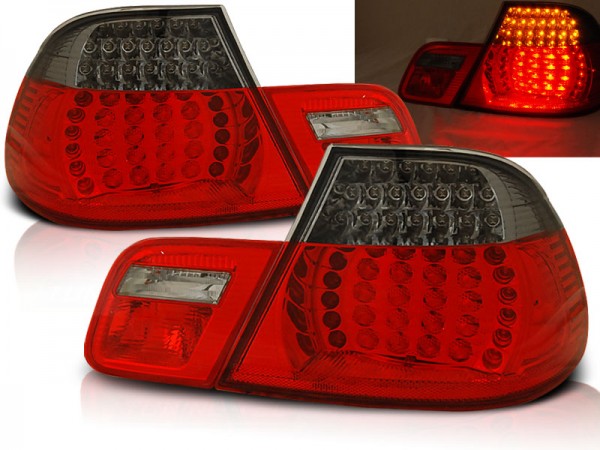 LED Rückleuchten für BMW E46 Coupe Bj. 99-03 Rot/Smoke
