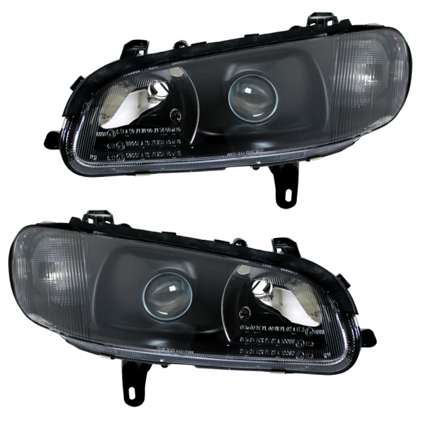 Scheinwerfer Klarglas für Opel Omega B Bj. 94-99 Schwarz