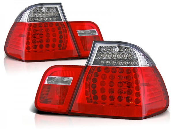 LED Rückleuchten für BMW E46 Limo Bj. 01-05 Rot/Chrom