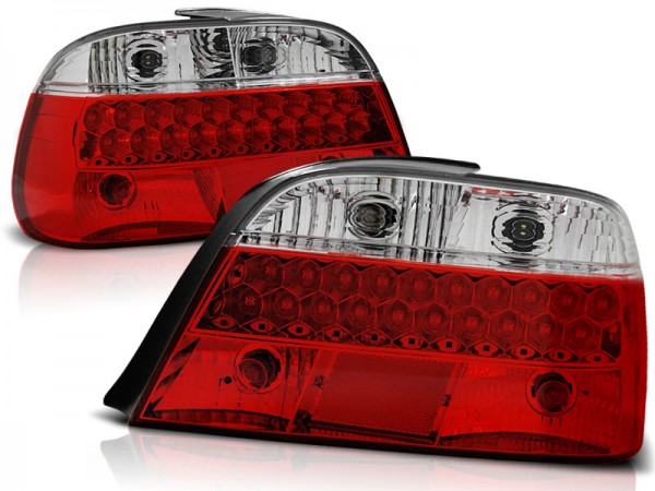 LED Rückleuchten für BMW E38 Limo Bj. 94-01 Rot/Chrom