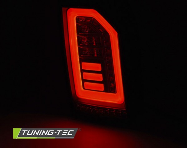 Voll LED Lightbar Rückleuchten für VW T6 Bj. 15-19 Smoke (Heckklappe / Halogen) r.L.