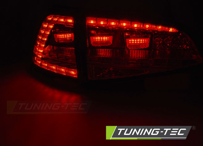 LED Rückleuchten für VW Golf 7 (VII) Limo Bj. 12-17 Rot/Chrom dynamischer Blinker