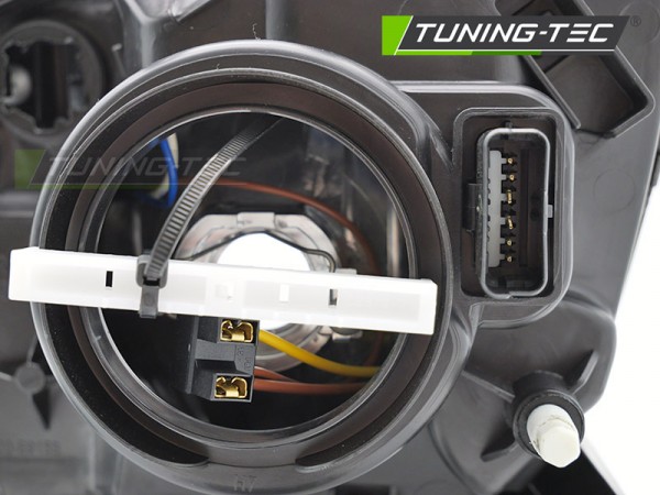 Scheinwerfer Halogen Links für Dacia Duster H79 Bj. 13-15 DRL H1 H7 Schwarz