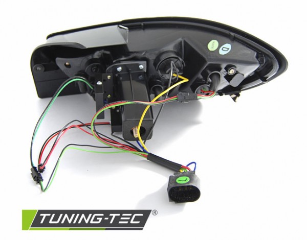 LED Lightbar Rückleuchten für Seat Ibiza 6J 3-Türer Bj. 08-15 Rot/Chrom