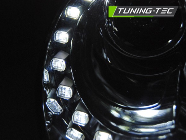 Scheinwerfer LED Tagfahrlicht Optik für VW New Beetle 9C Facelift Bj. 05-10 Chrom