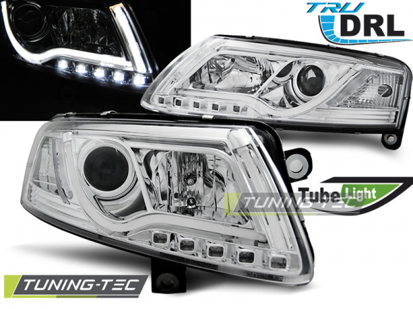 Scheinwerfer DRL LED Tagfahrlicht für Audi A6 C6 4F Bj. 04-08 Chrom LTI