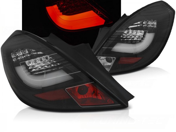 LED Lightbar Rückleuchten für Opel Corsa D (3-Türer) Bj. 06-14 Schwarz