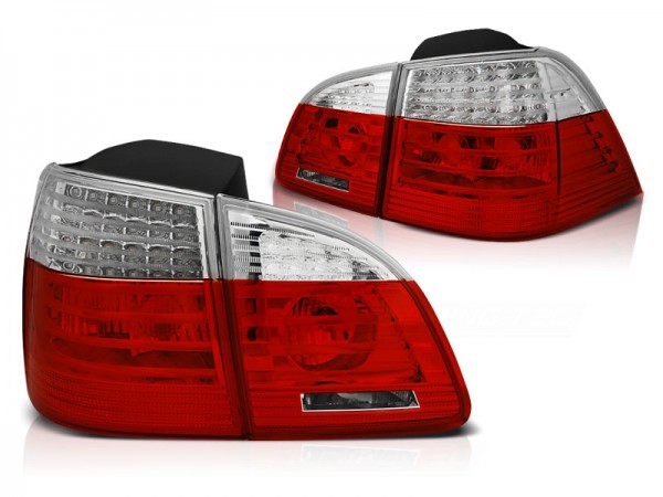 LED Rückleuchten für BMW E61 Touring Bj. 04-07 Rot/Chrom