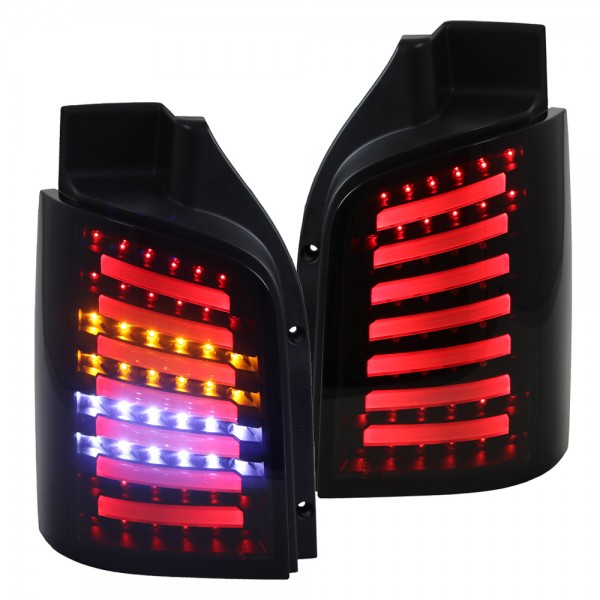 LED Lightbar Rückleuchten für VW T5 / T5 GP Bj. 03-15 Smoke (Flügeltüren)