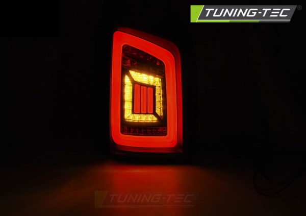 Voll LED Lightbar Rückleuchten für VW T5 / T5 GP Bj. 03-15 Smoke (Flügeltüren) w.L.