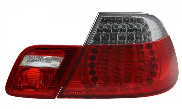 LED Rückleuchten für BMW E46 Coupe Bj. 99-03 Rot/Chrom