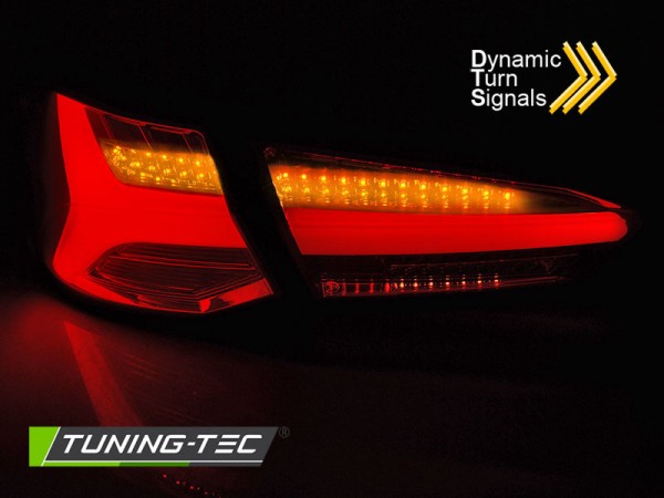 LED Lightbar Rückleuchten für Ford Focus MK4 Bj. 18-21 Rot/Smoke dynamischer Blinker