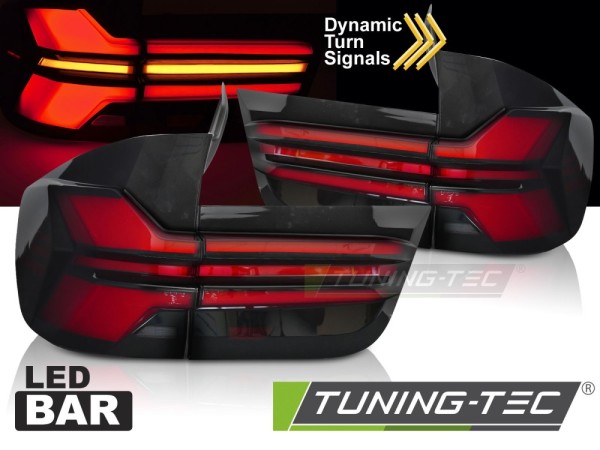 Voll LED 3D Lightbar Rückleuchten für BMW X5 E70 Bj. 07-13 Rot/Schwarz
