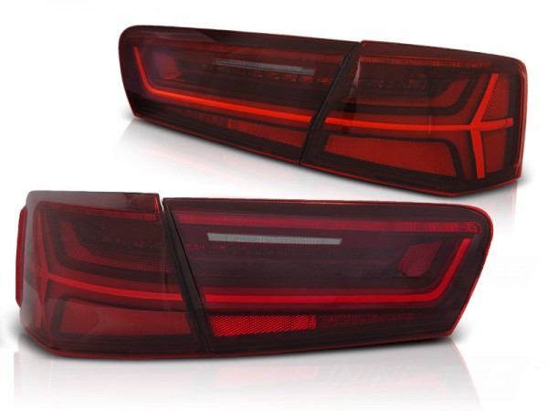 LED Lightbar Rückleuchten für Audi A6 4G C7 Limo Bj. 2011-2014 Rot dynamischer Blinker
