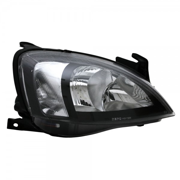 Scheinwerfer Klarglas für Opel Corsa C Bj. 00-06 Schwarz