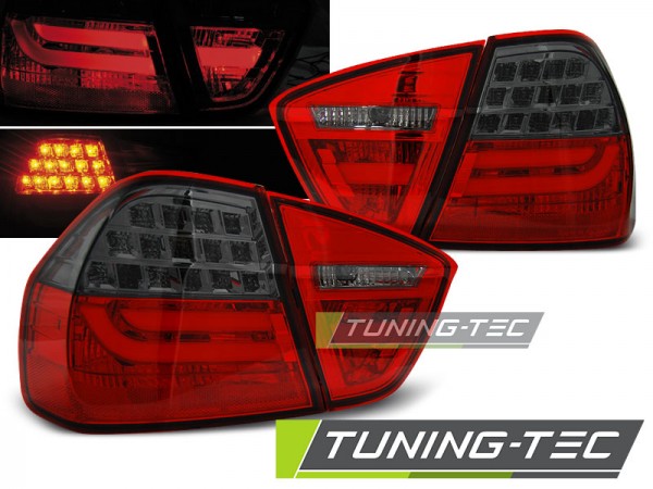 LED Lightbar Rückleuchten für BMW E90 Limo Bj. 05-08 Rot/Smoke