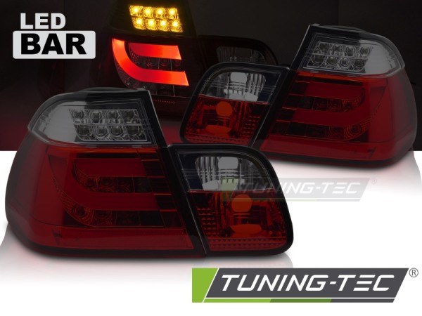 LED Lightbar Rückleuchten für BMW E46 Limo Bj. 01-05 Rot/Smoke