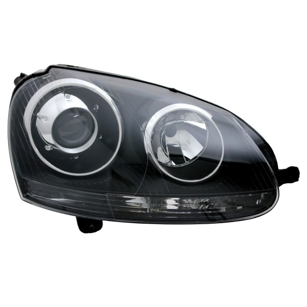 Scheinwerfer Klarglas für VW Golf 5 Jetta 3 Bj. 03-10 Schwarz Xenon Optik