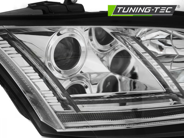Xenon Scheinwerfer DRL LED Tagfahrlicht für Audi TT 8J Bj. 06-10 Chrom