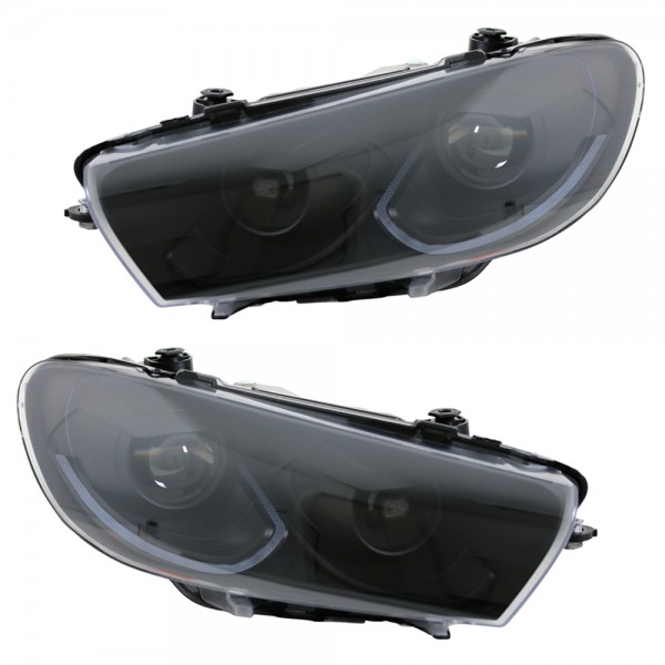 Voll LED Scheinwerfer Tagfahrlicht für VW Scirocco 3 Bj. 08-14 Schwarz