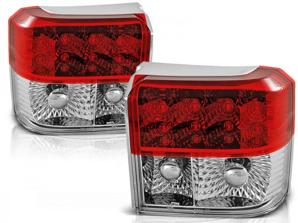LED Rückleuchten für VW T4 Bus Bj. 90-03 Rot/Chrom